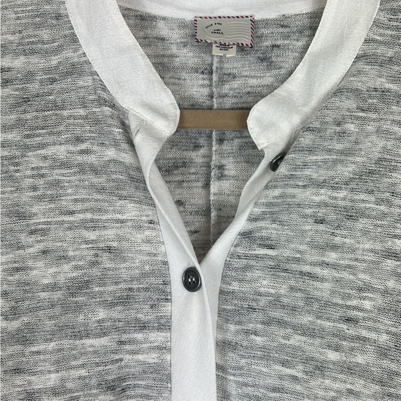 9-H15 STCL S Cardigan Hugs You Button Down Woman’s Grey Short Cuffed Sleeve Knit - Picture 3 of 9